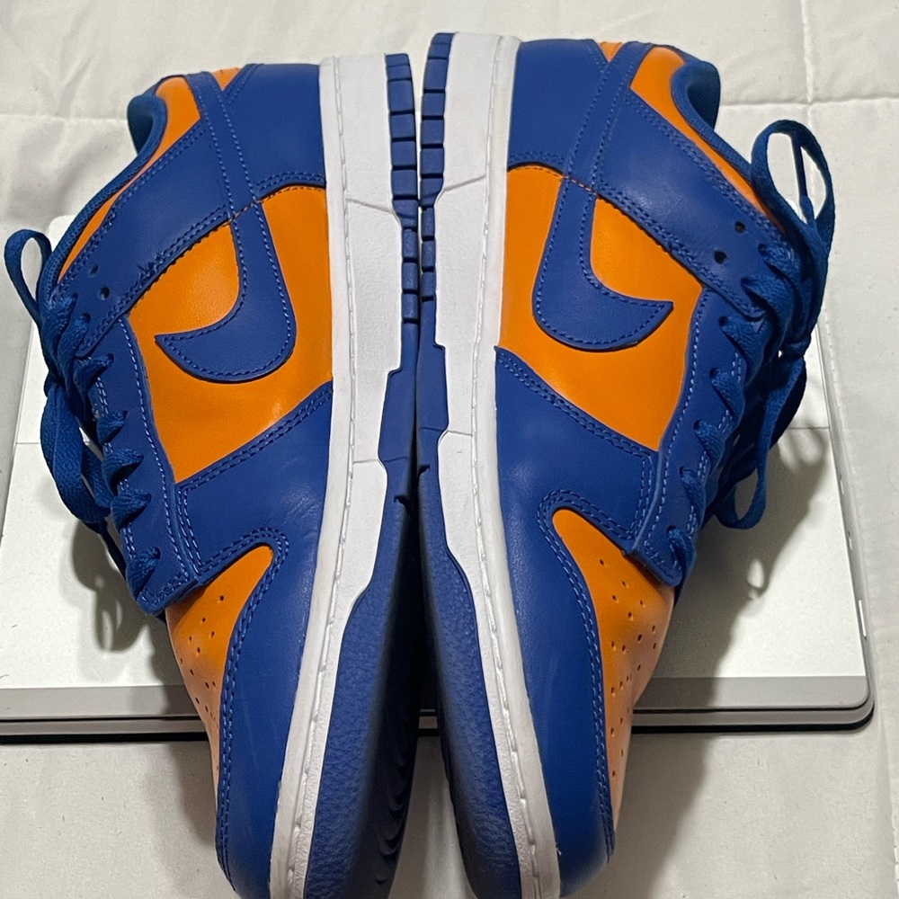 Nike Men's Vibrant Blue and Orange Sneakers
